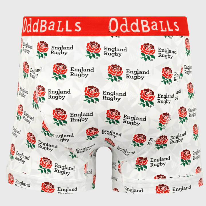 OddBalls England Rugby Home Boxer Shorts 25/26 - Rugbystuff.com