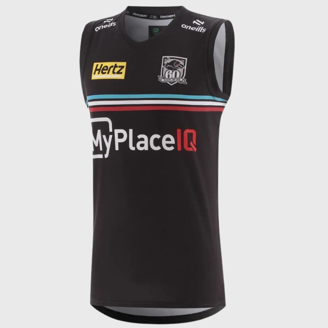 O'Neill's Penrith Panthers Men's Training Singlet Black 2026 - Rugbystuff.com