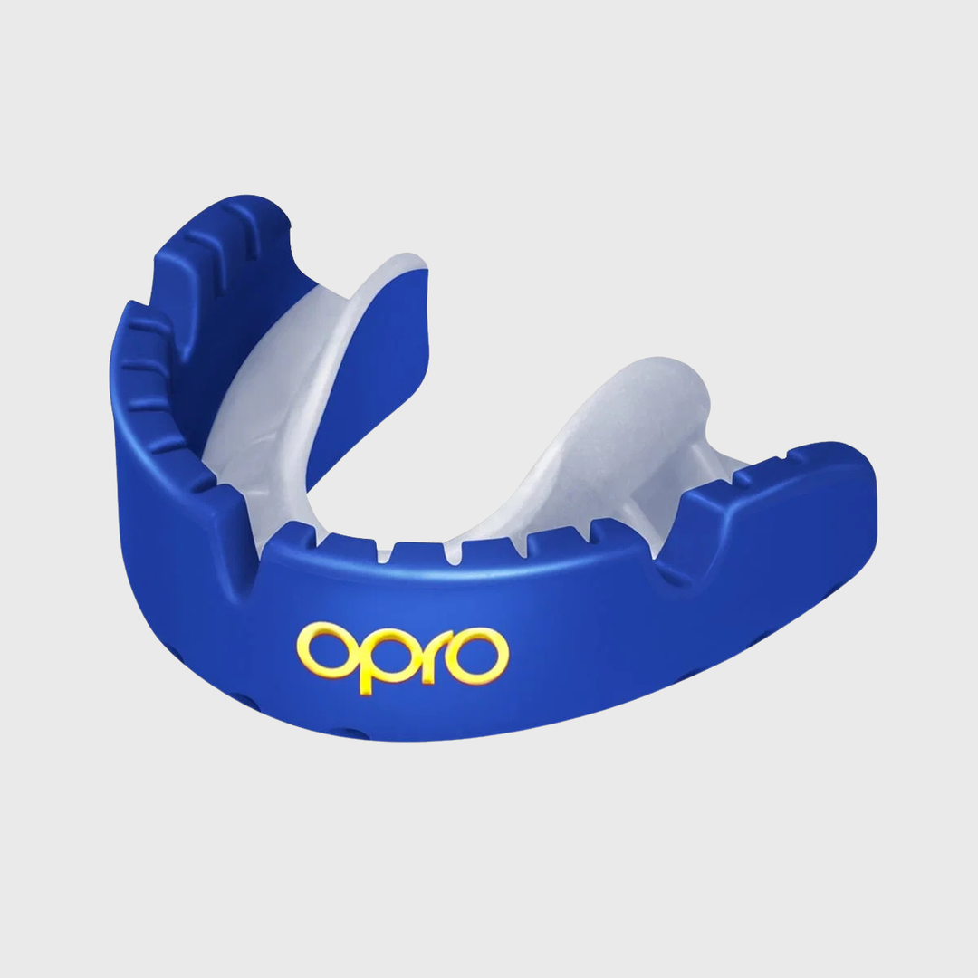 Opro Gold Braces Mouthguard Blue/White