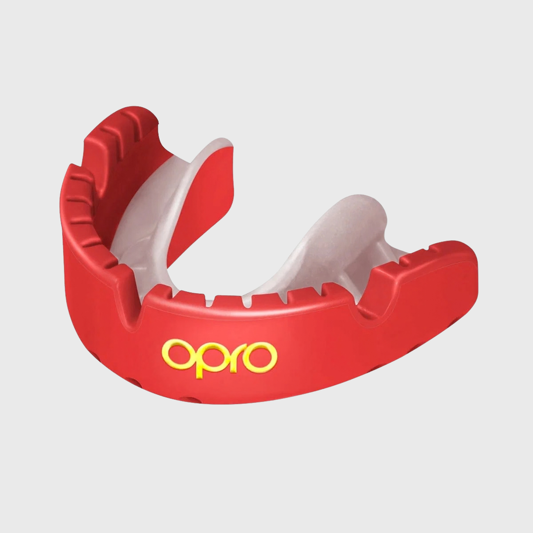 Opro Gold Braces Mouthguard Red/White