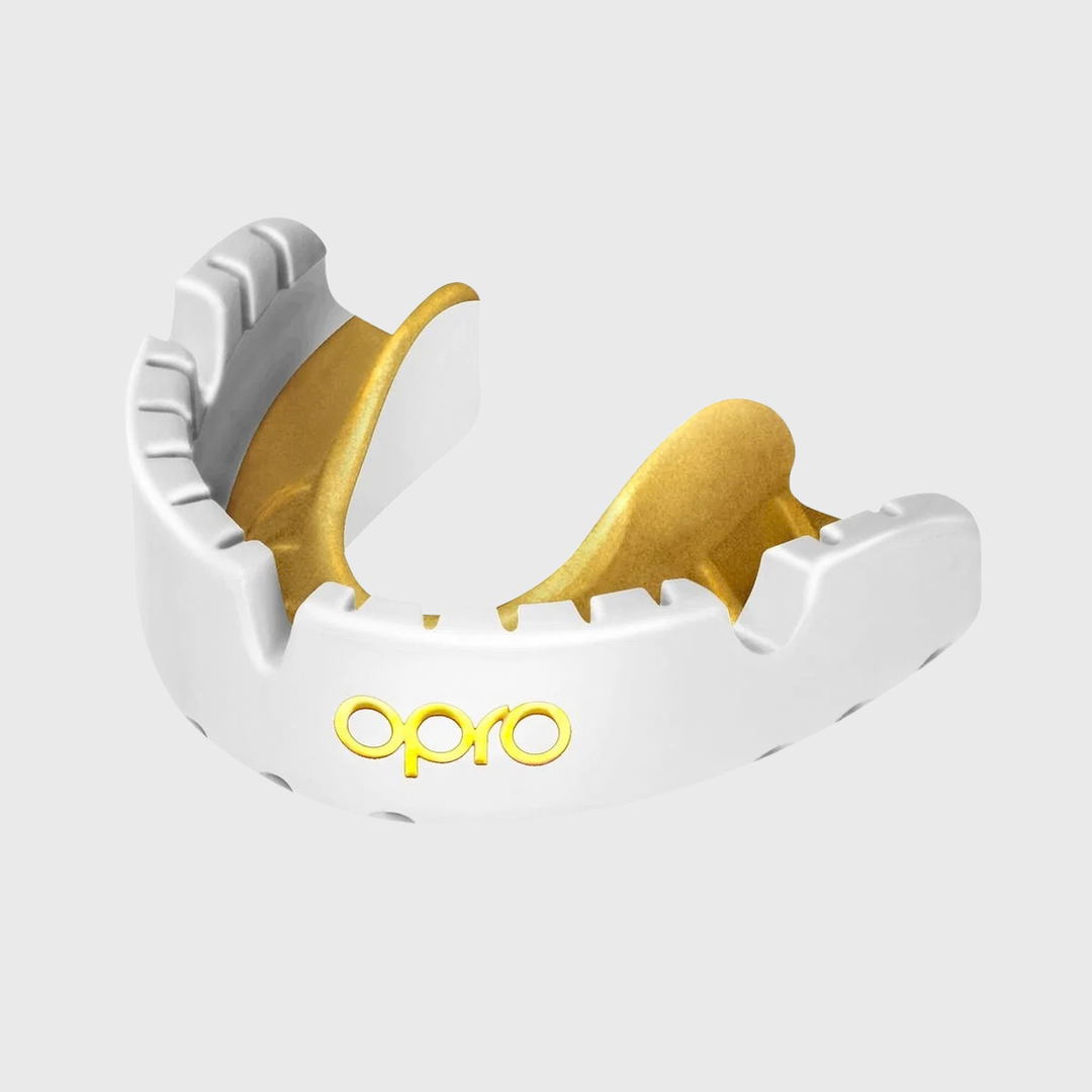 Opro Gold Braces Mouthguard White/Gold