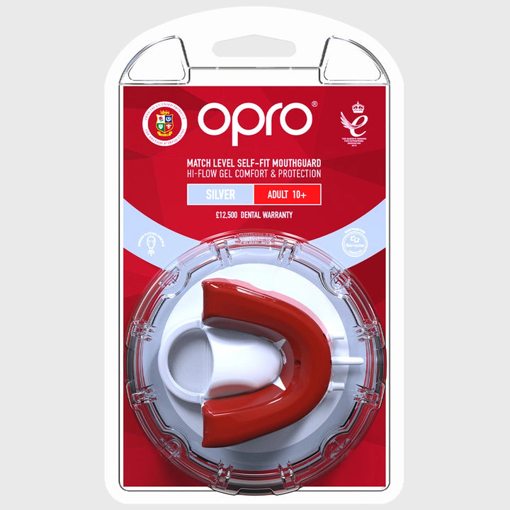 Opro Silver Gen4 Mouthguard British and Irish Lions - Rugbystuff.com