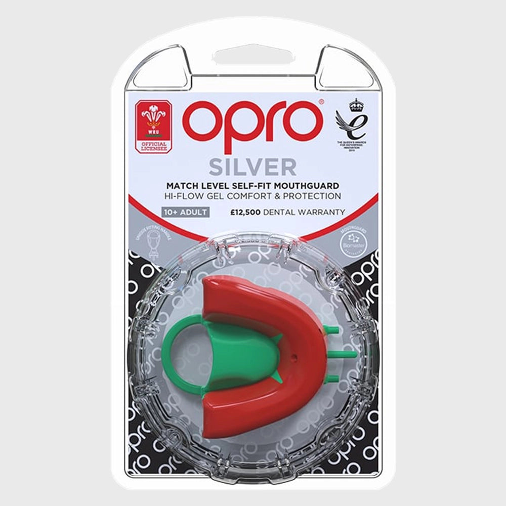 Opro Silver Gen4 Mouthguard Wales - Rugbystuff.com