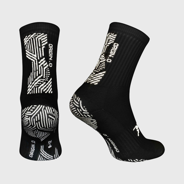 Precision Origin.0 Adult Rugby Grip Socks Black