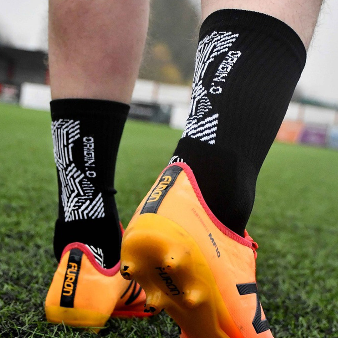 Precision Origin.0 Adult Rugby Grip Socks Black