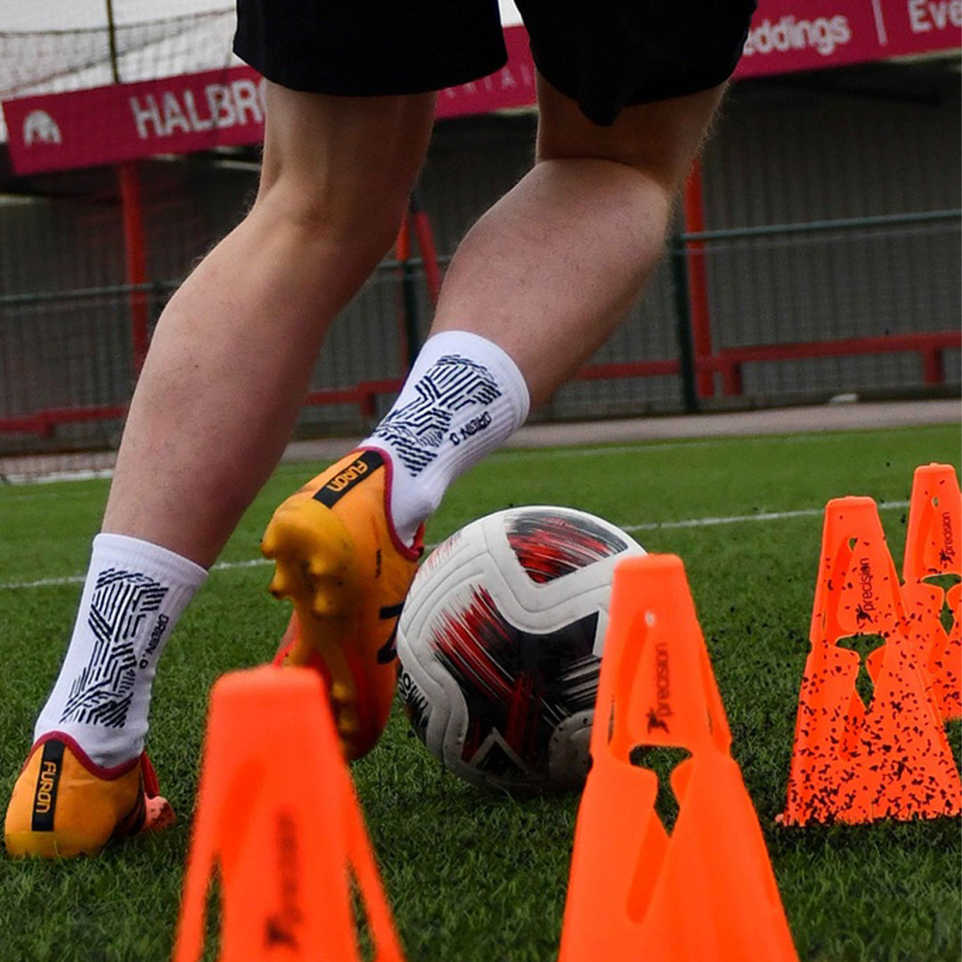 Precision Origin.0 Adult Rugby Grip Socks White