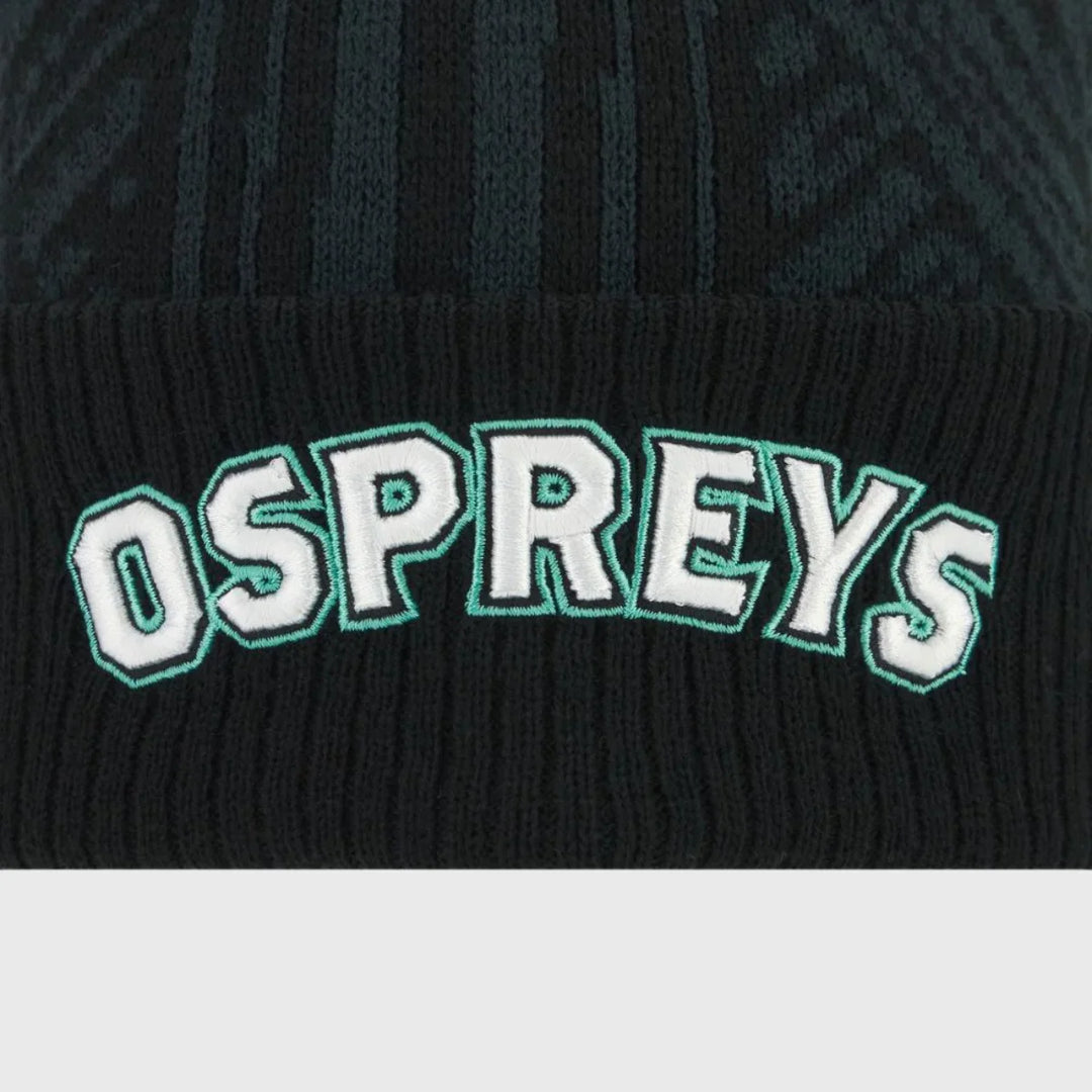 Macron Ospreys Rugby Bobble Beanie Hat 2025/26 - Rugbystuff.com