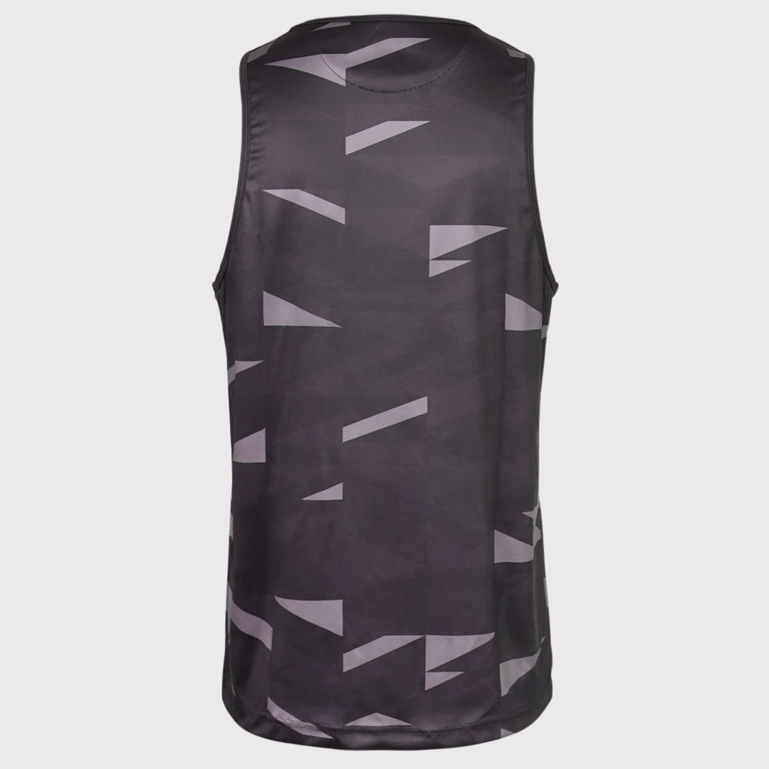 Oxen Army Rugby Gym Training Singlet Geo Black 2025/26