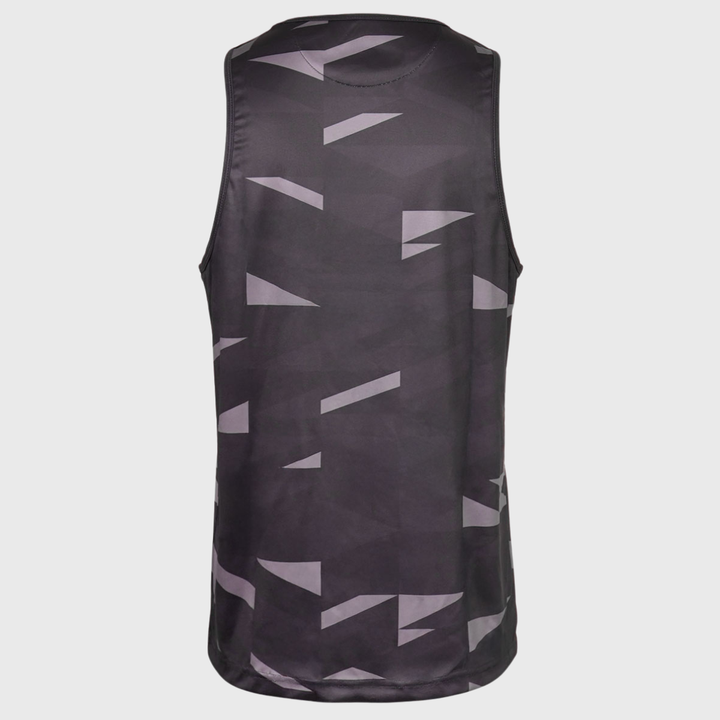 Oxen Army Rugby Gym Training Singlet Geo Black 2025/26