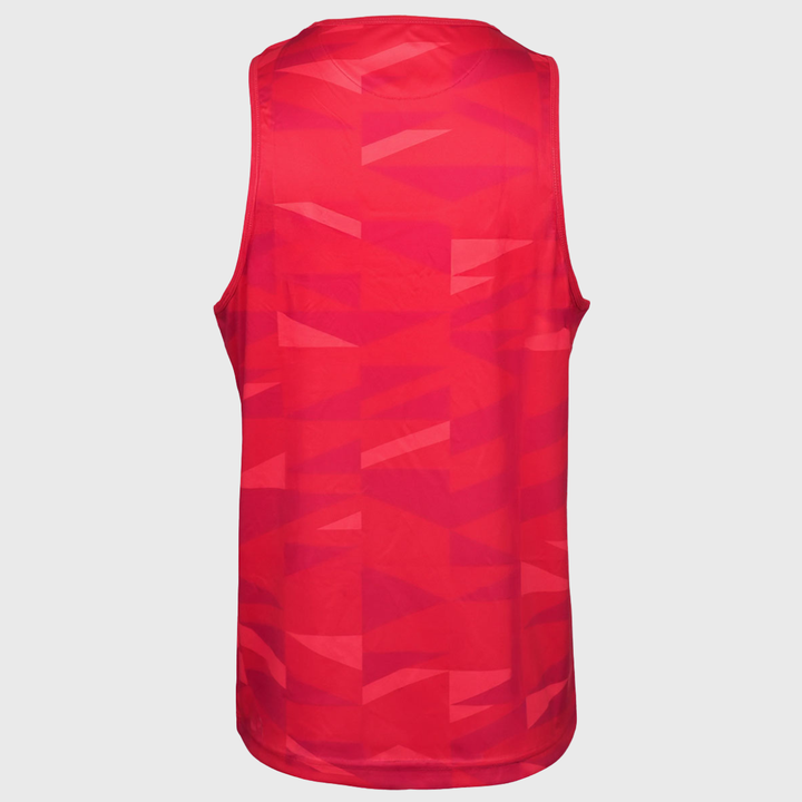 Oxen Army Rugby Gym Training Singlet Geo Red 2025/26