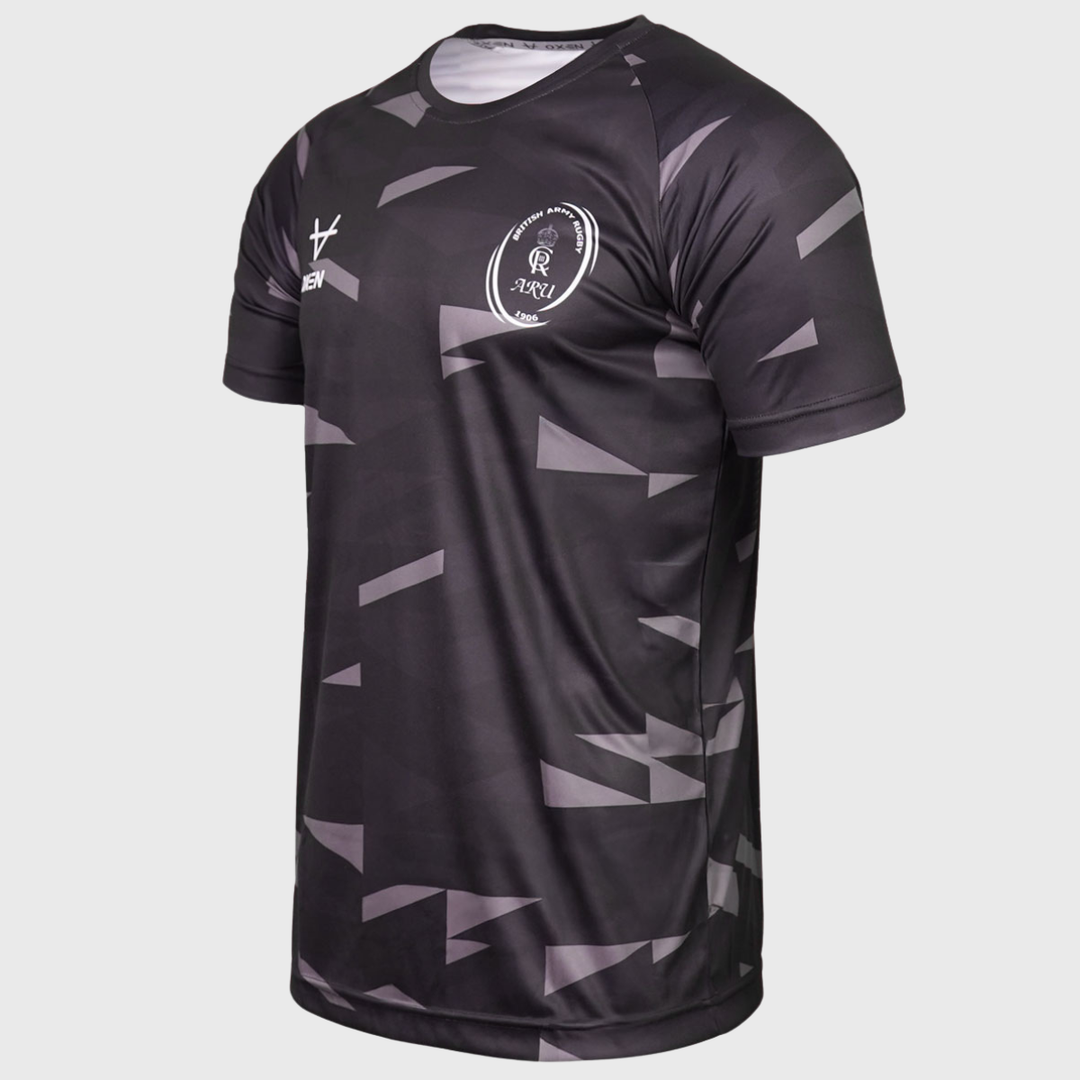 Oxen Army Rugby Gym Training Tee Geo Black 2025/26