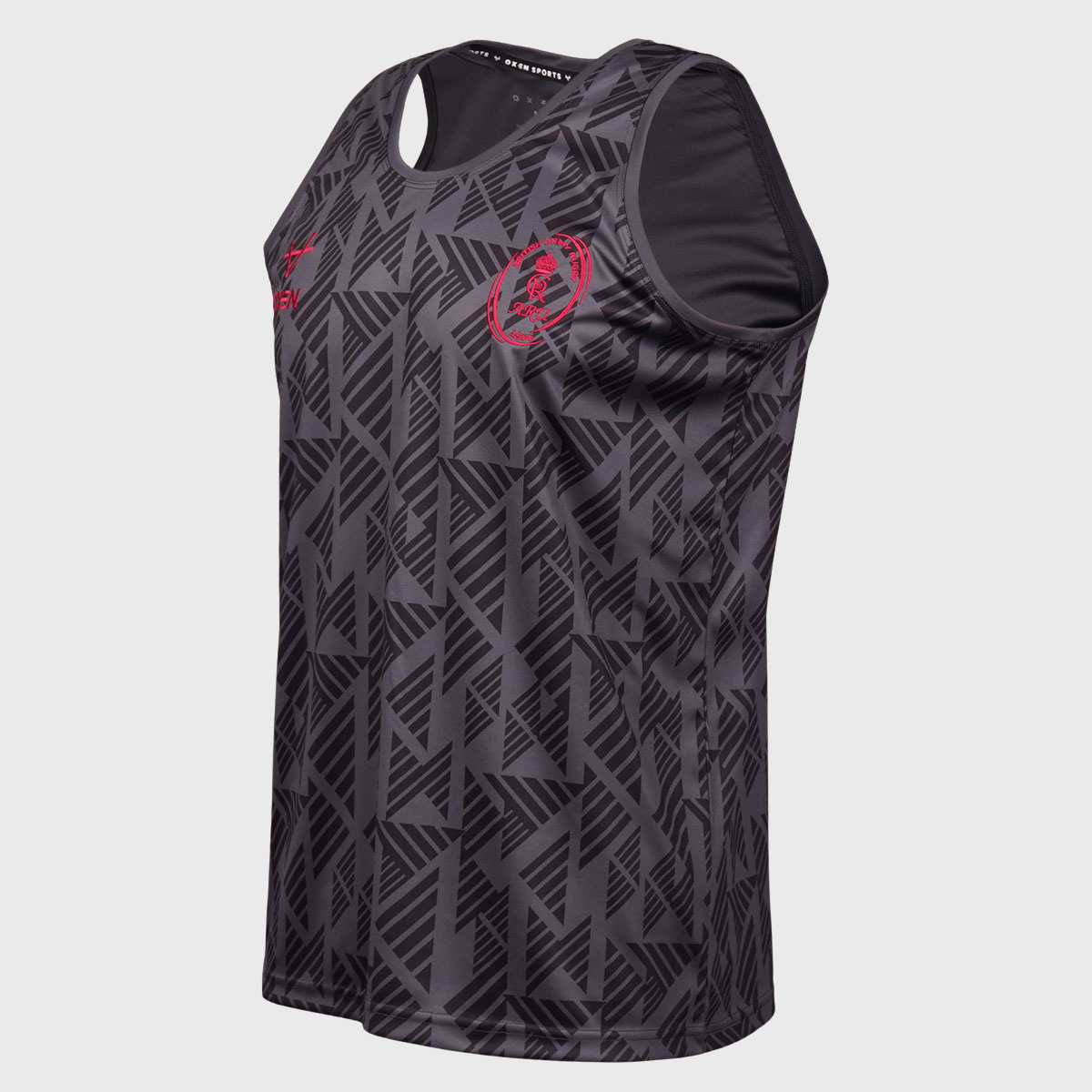 Oxen British Army Rugby Gym Training Singlet Charcoal/Red