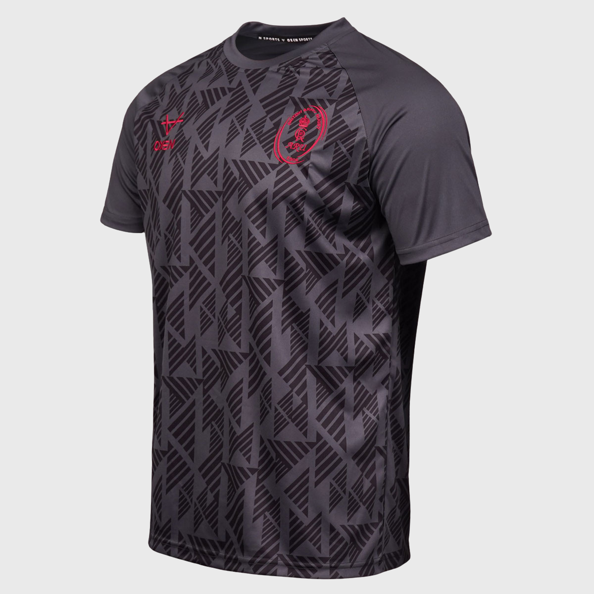Oxen British Army Rugby Gym Training Tee Charcoal/Red