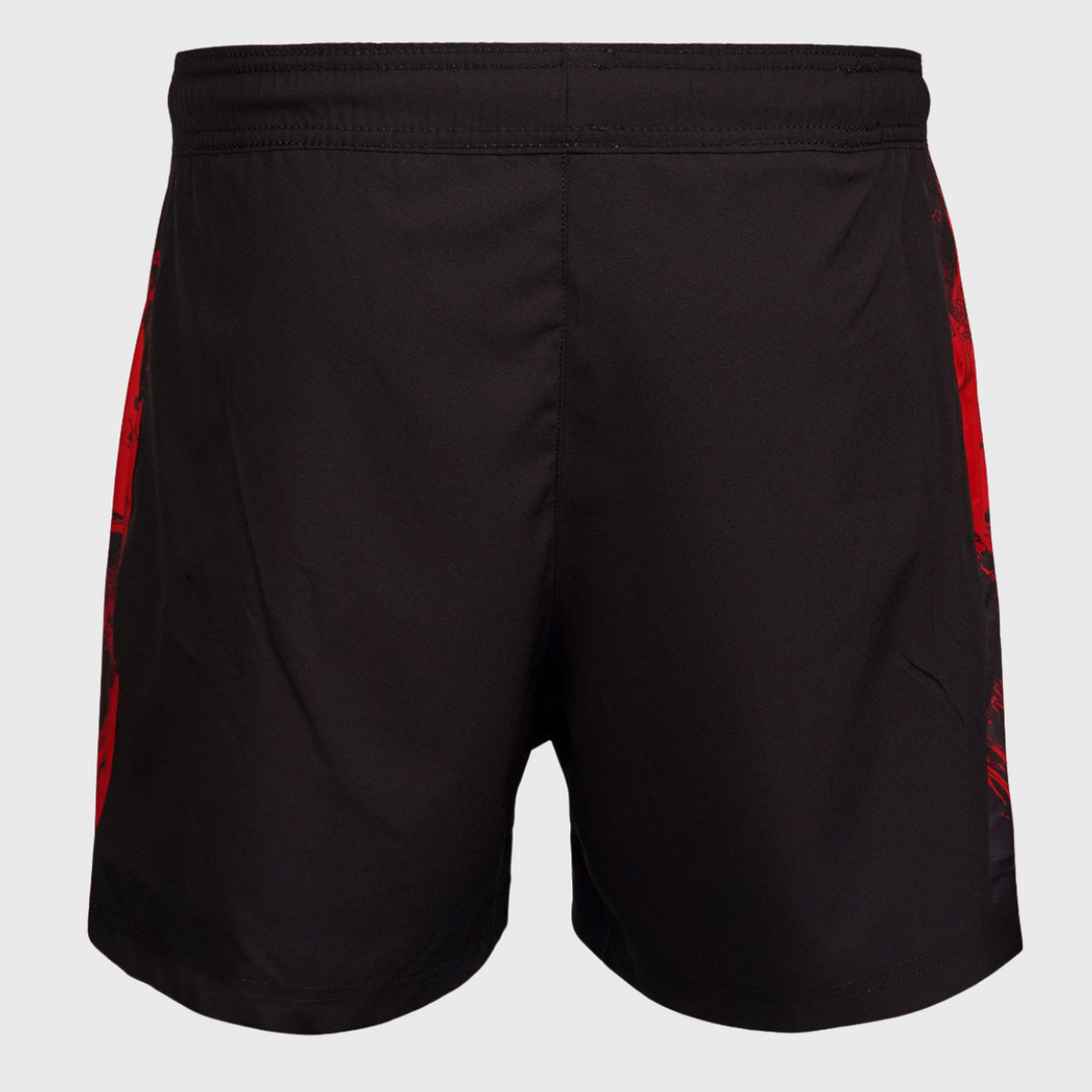 Oxen Army Rugby Gym Training Shorts Black/Red - Rugbystuff.com