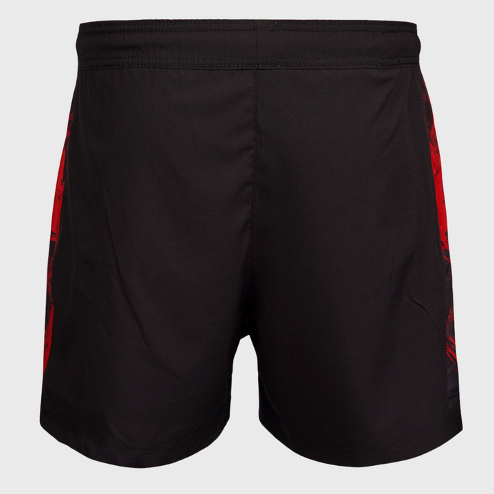 Oxen Army Rugby Gym Training Shorts Black/Red - Rugbystuff.com