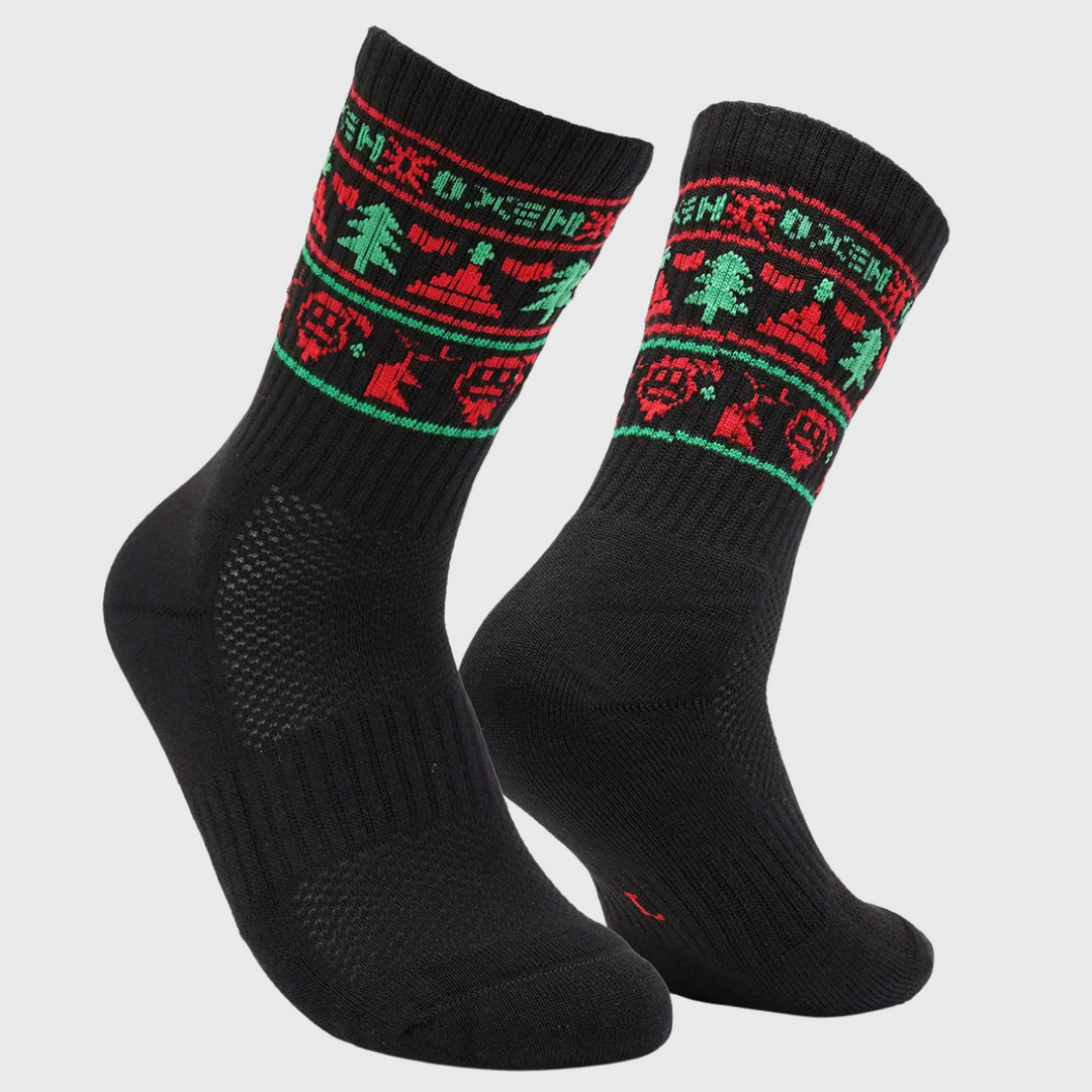 Oxen Rugby Christmas Socks Black