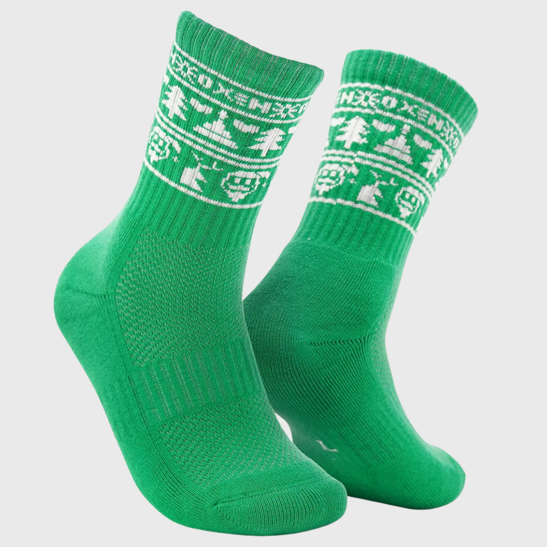 Oxen Rugby Christmas Socks Green