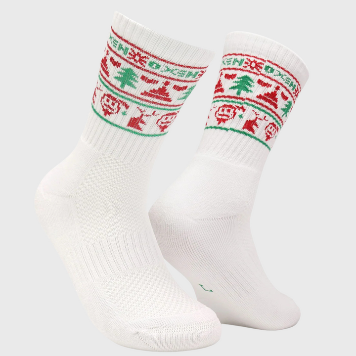 Oxen Rugby Christmas Socks White