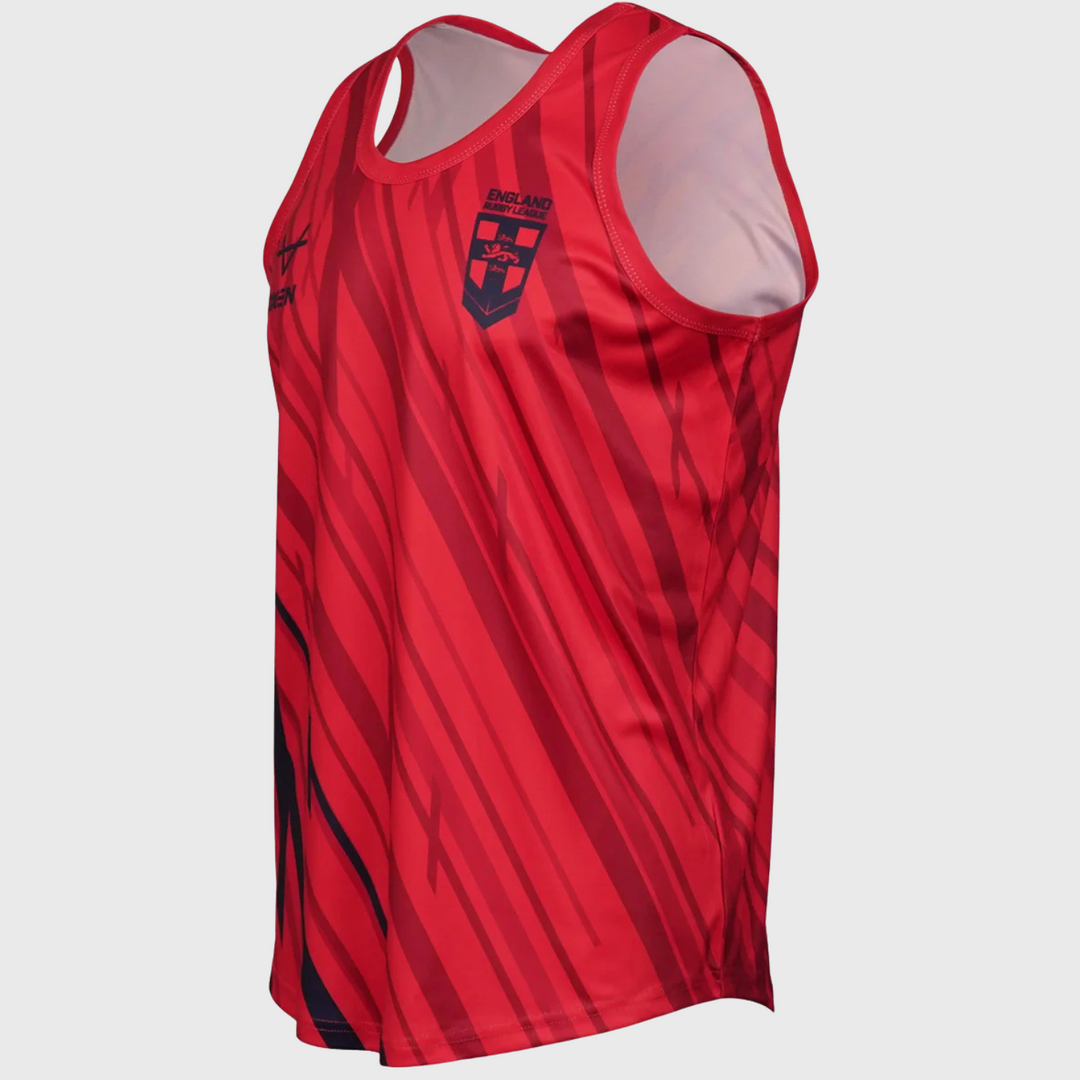 Oxen England Rugby League Warm Up Singlet Red 2026