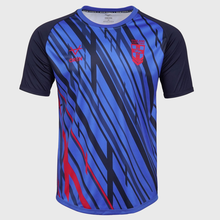 Oxen England Rugby League Warm Up Tee Navy/Royal 2026