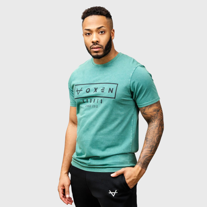 OXEN Est. 2010 Washed Tee Green