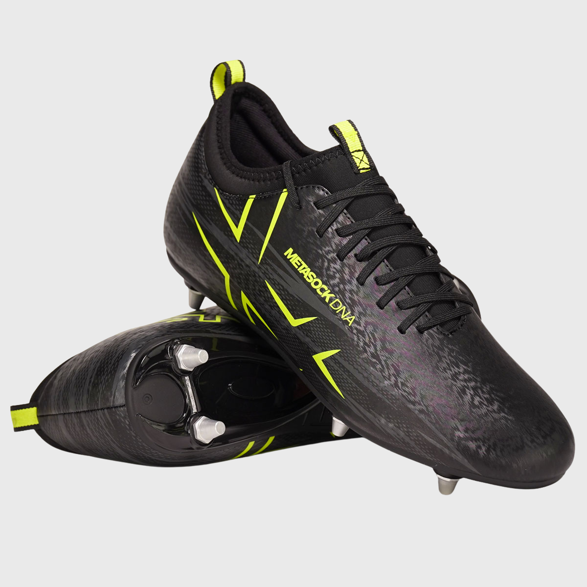 Oxen Meta X 6 Stud Rugby Boots Black Onyx