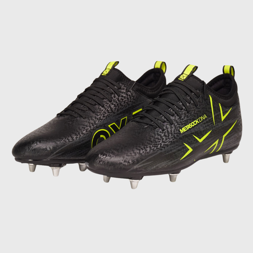 Oxen Meta X 6 Stud Youth Rugby Boots Black Onyx - Rugbystuff.com