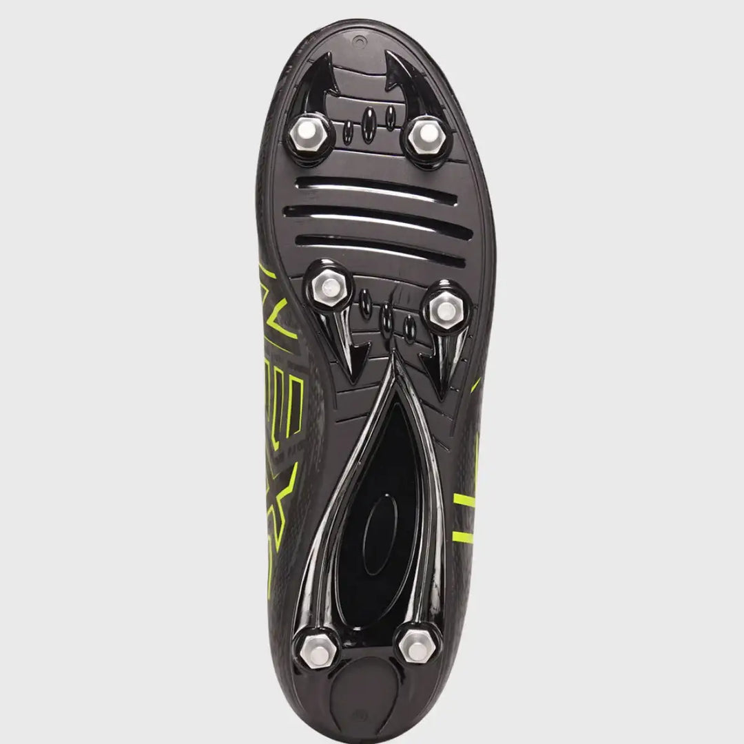 Oxen Meta X 6 Stud Youth Rugby Boots Black Onyx - Rugbystuff.com