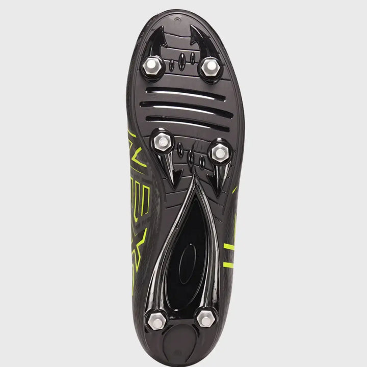 Oxen Meta X 6 Stud Youth Rugby Boots Black Onyx - Rugbystuff.com