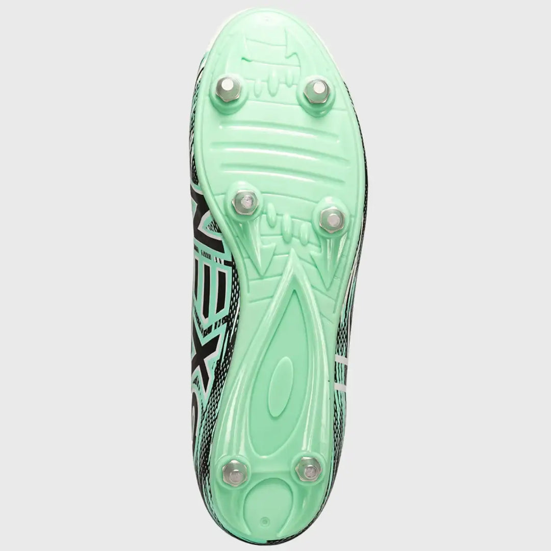 Oxen Meta X 6 Stud Youth Rugby Boots Cool Mint White - Rugbystuff.com