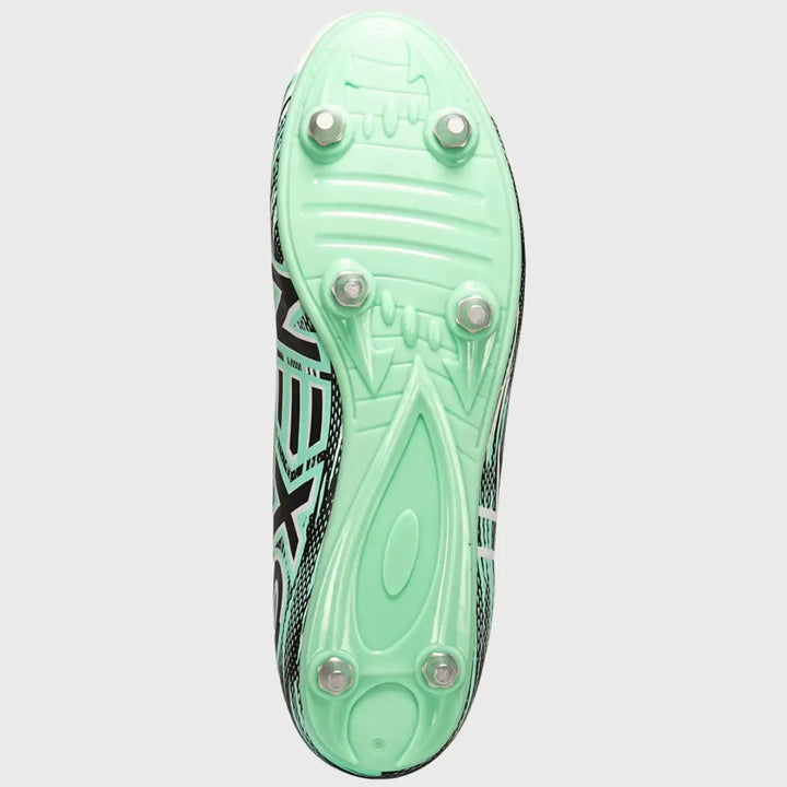 Oxen Meta X 6 Stud Youth Rugby Boots Cool Mint White - Rugbystuff.com