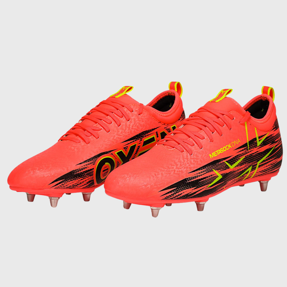 Oxen Meta X 6 Stud Youth Rugby Boots Orange Blaze - Rugbystuff.com