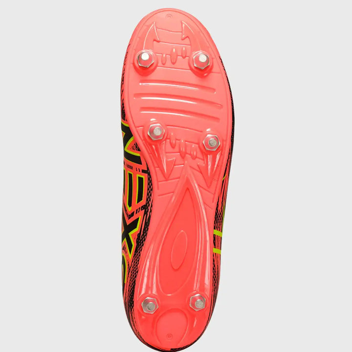 Oxen Meta X 6 Stud Youth Rugby Boots Orange Blaze - Rugbystuff.com