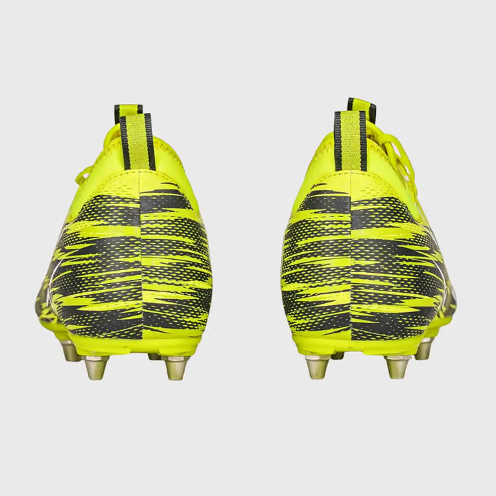 Oxen Meta X 6 Stud Youth Rugby Boots Yellow Flare - Rugbystuff.com