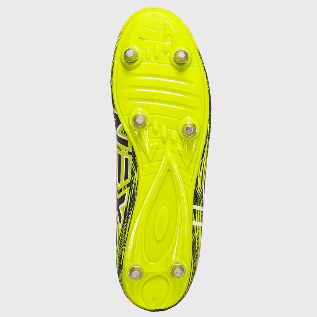 Oxen Meta X 6 Stud Youth Rugby Boots Yellow Flare - Rugbystuff.com