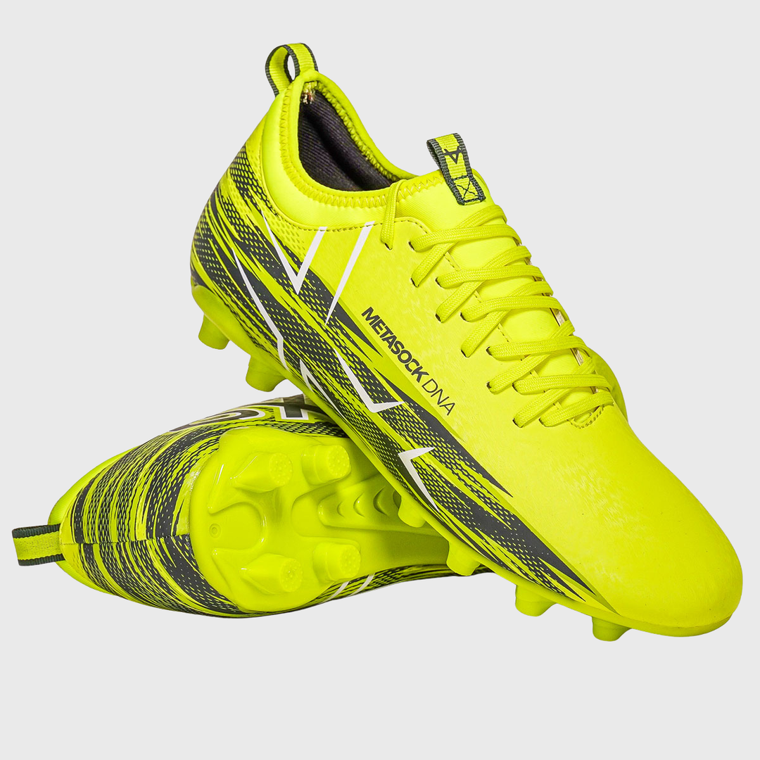 Oxen Meta X AG Junior Rugby Boots Yellow Flare - Rugbystuff.com