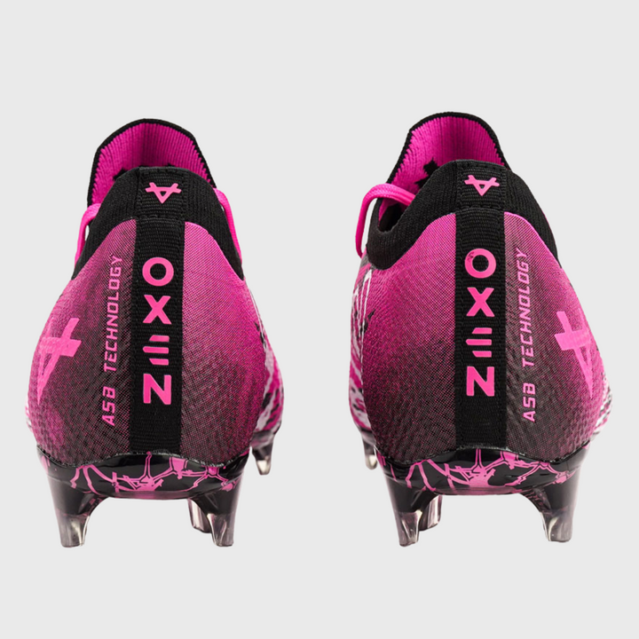 OXEN Metasock FG Rugby Boots Pink/Black - Rugbystuff.com