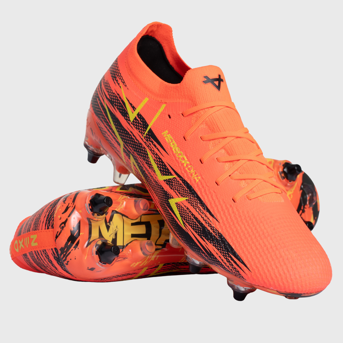 Oxen Metasock SG Rugby Boots Orange Blaze