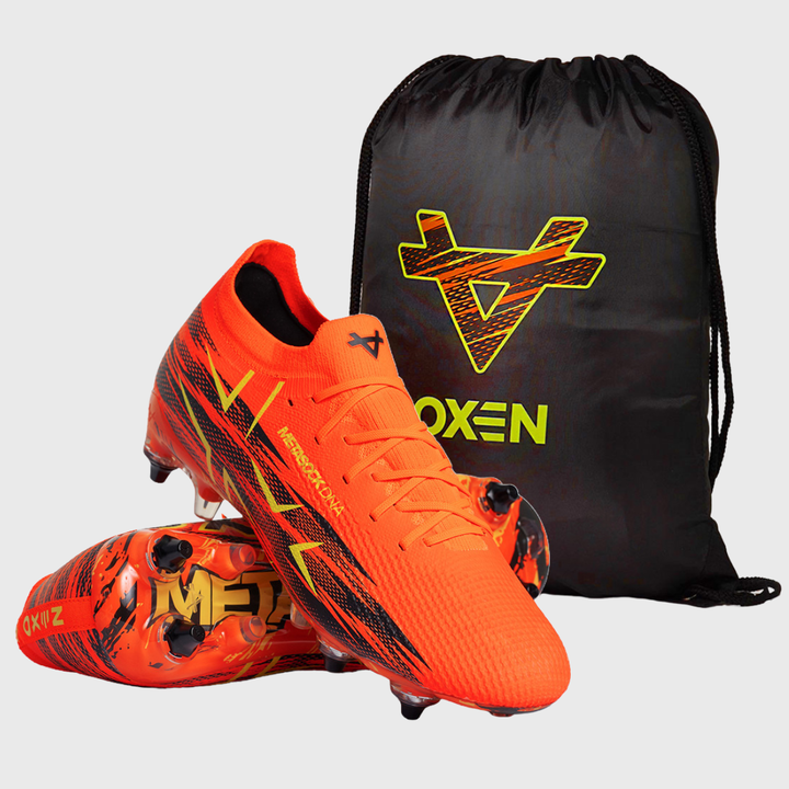 Oxen Metasock SG Rugby Boots Orange Blaze