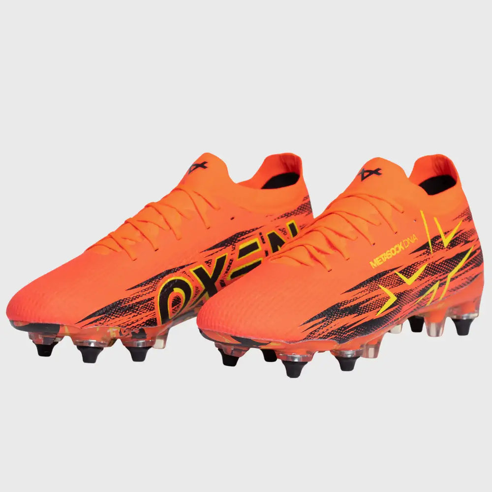 Oxen Metasock SG Rugby Boots Orange Blaze - Rugbystuff.com