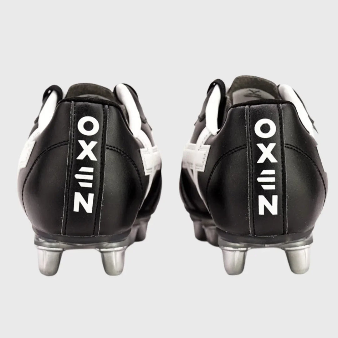 OXEN Raptor Elite 8 Stud Rugby Boots Black/White – Rugbystuff.com