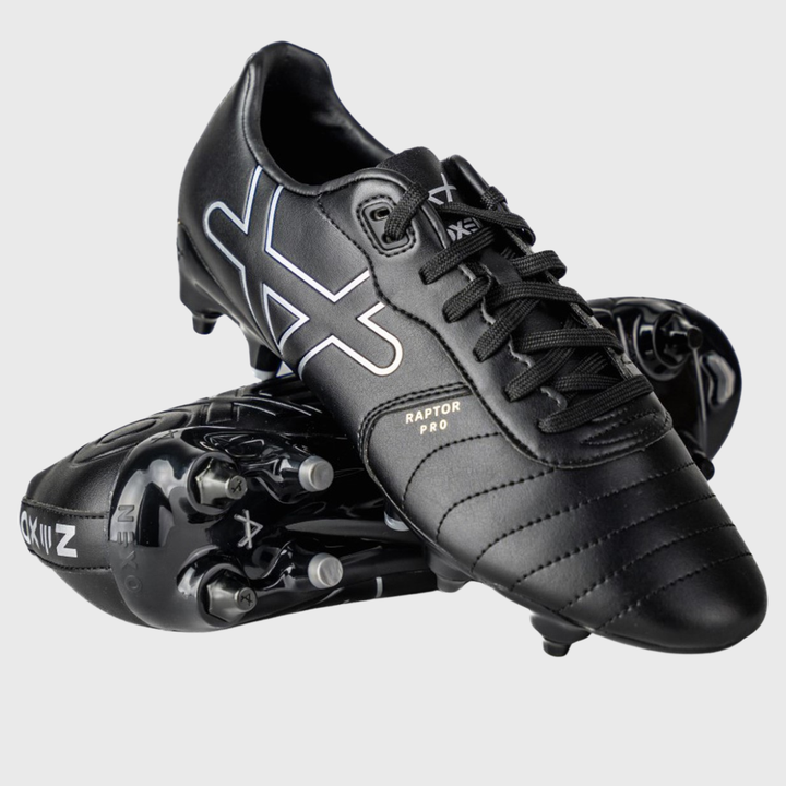 OXEN Raptor Pro AG Rugby Boots Black/Silver