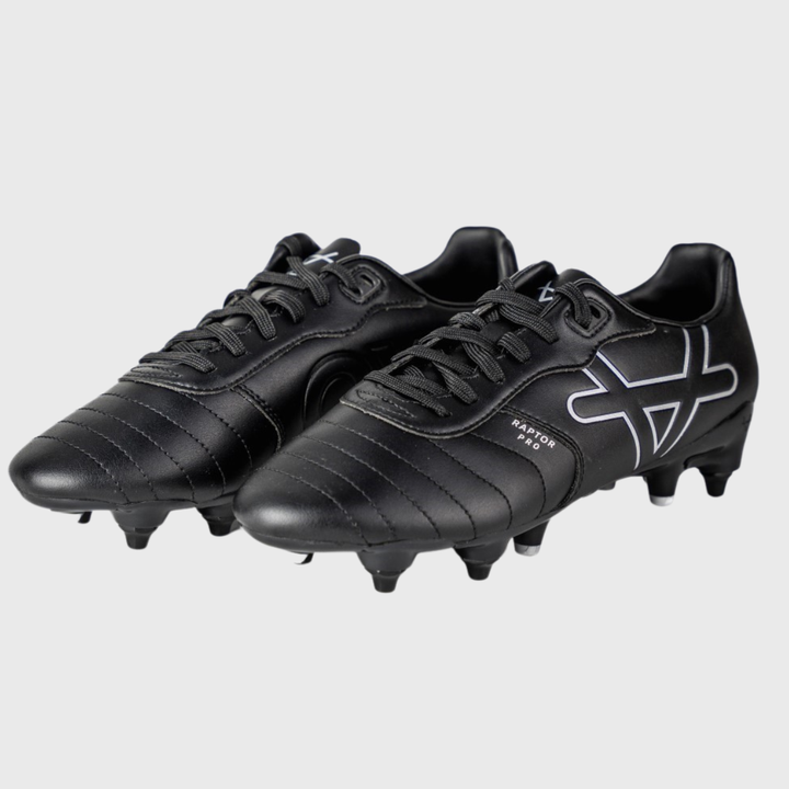 OXEN Raptor Pro AG Rugby Boots Black/Silver