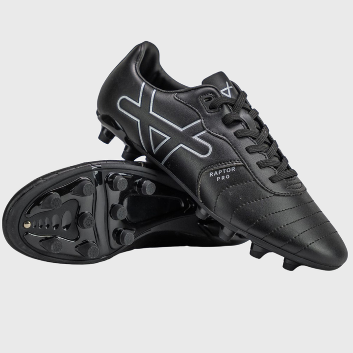 OXEN Raptor Pro HG Rugby Boots Black/Silver