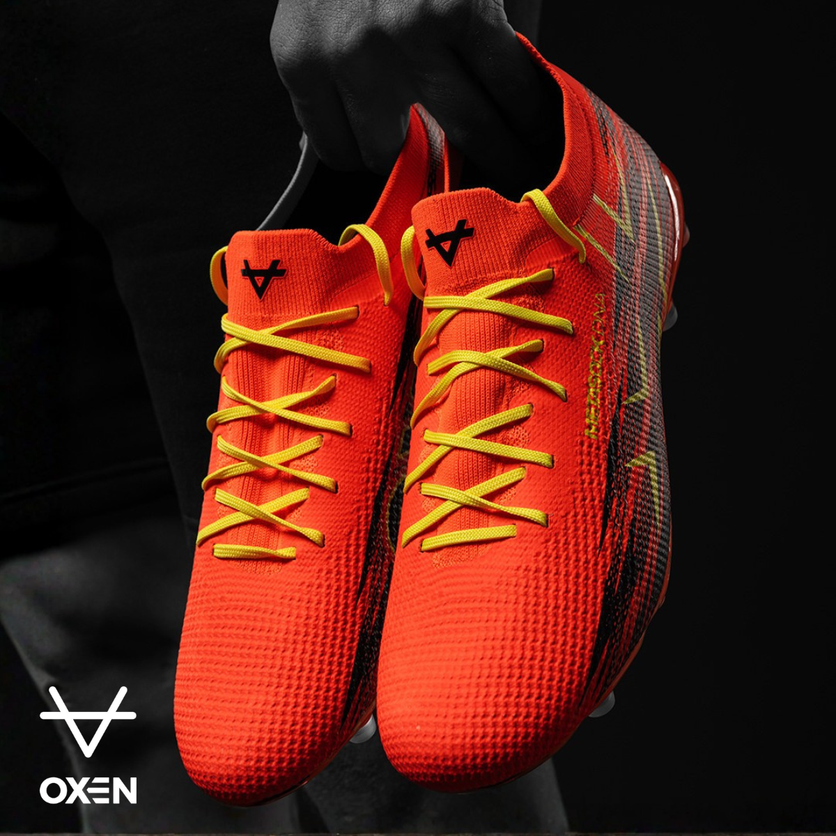 Oxen Metasock Rugby Boots in Orange Blaze
