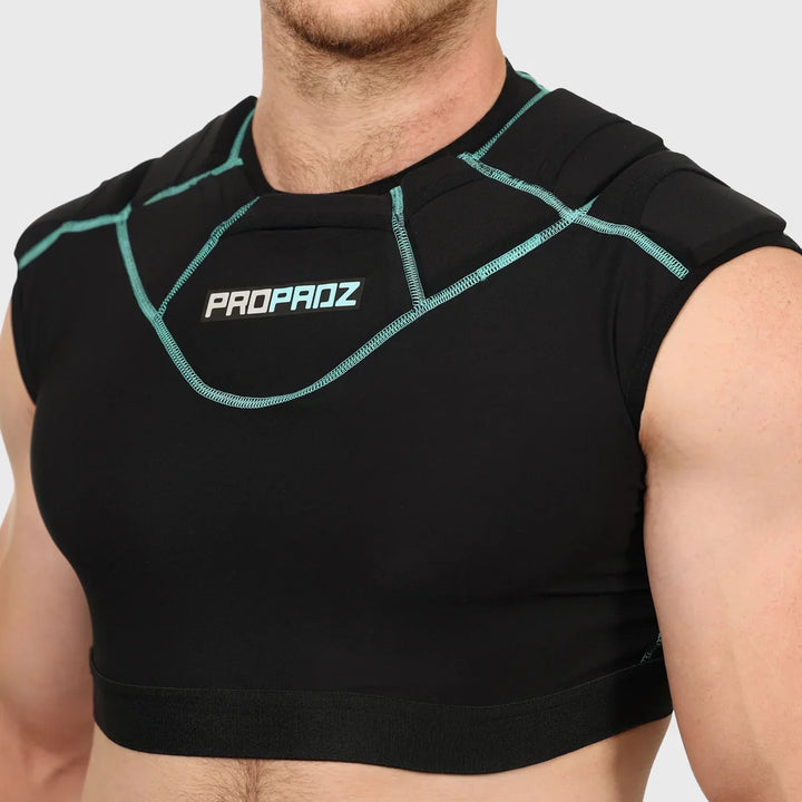 PROPADZ Volwassen Rugby Schouderbeschermingsvest – Wereld Rugby Goedgekeurd, Modulaire Gel Pads, Lichtgewicht en Ademende Bescherming voor Alle Niveaus (S PROPADZ Volwassen Rugby Schouderbeschermingsvest – Wereld Rugby Goedgekeurd, Modulaire Gel Pads, Lichtgewicht en Ademende Bescherming voor Alle Niveaus (S