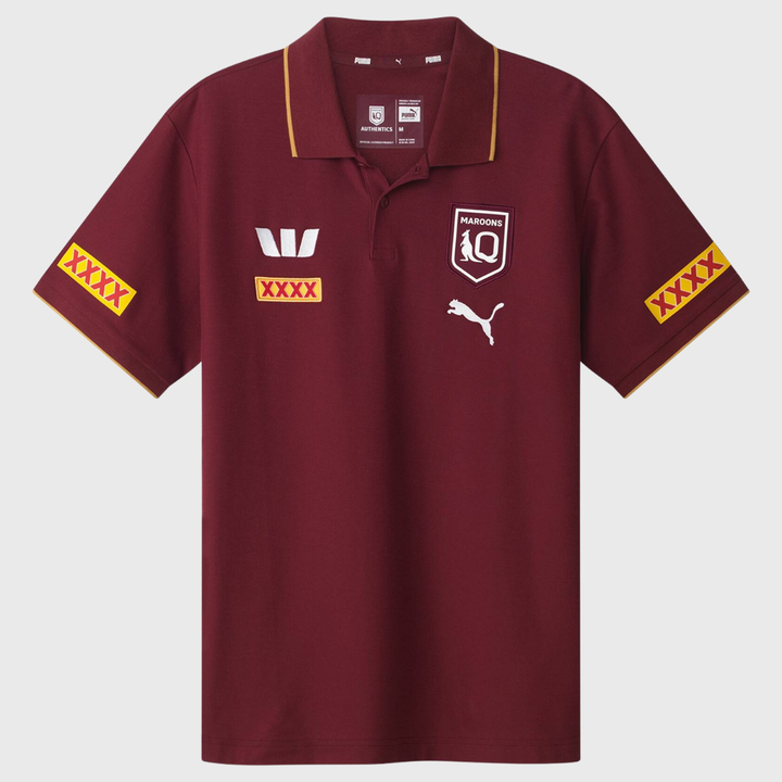 Puma Queensland Maroons Rugby League Polo Shirt 2026