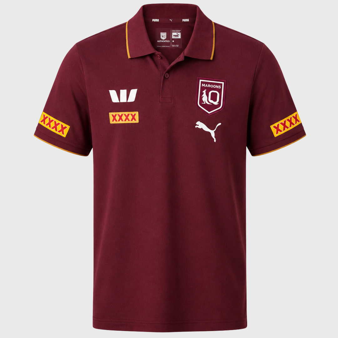 Puma Queensland Maroons Rugby League Polo Shirt 2026