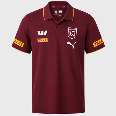 Puma Queensland Maroons Rugby League Polo Shirt 2026