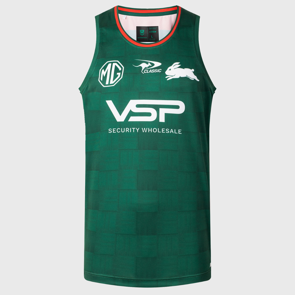 Classic Rabbitohs NRL Training Singlet Green 2026